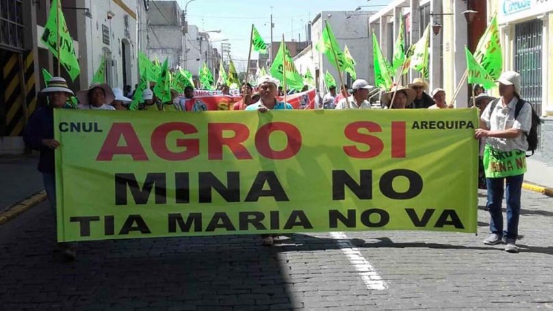 Valle de Tambo ya se moviliza contra Tía María, proyecto que obtendría licencia este mes